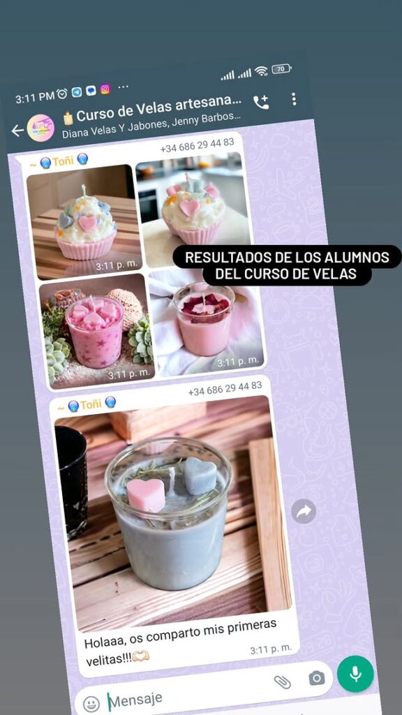 trstimonio 3 Velas artesanales para emprender Erika Barbosa opiniones