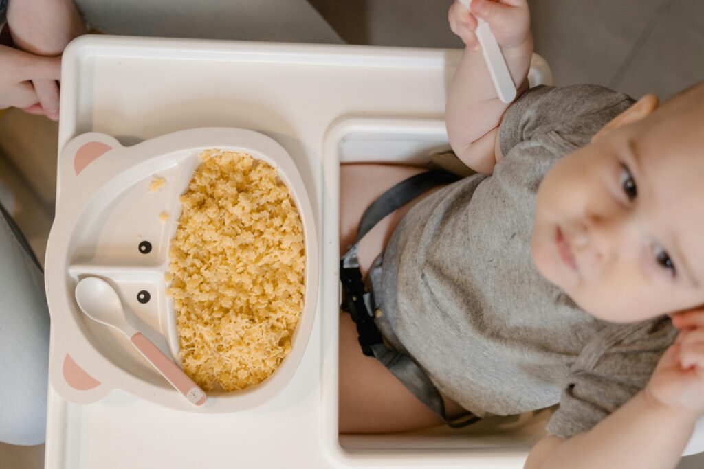 niño con pasta Recetas para Bebés