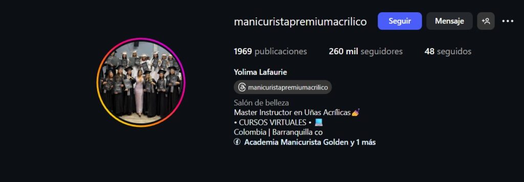 instagram opiniones manicurista golden Yolima Lafaurie