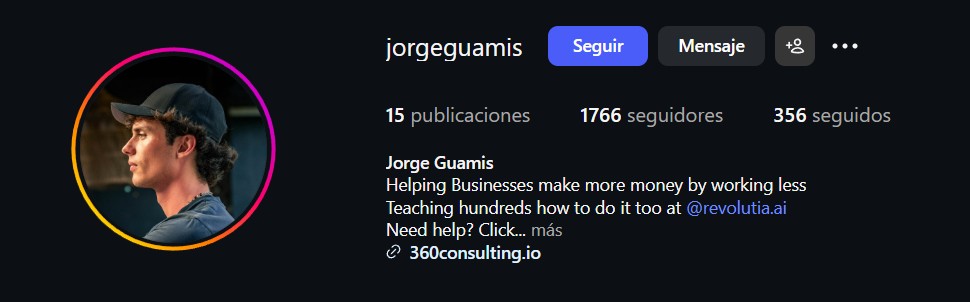 instagram jorge guamis curso revolutia ia pro